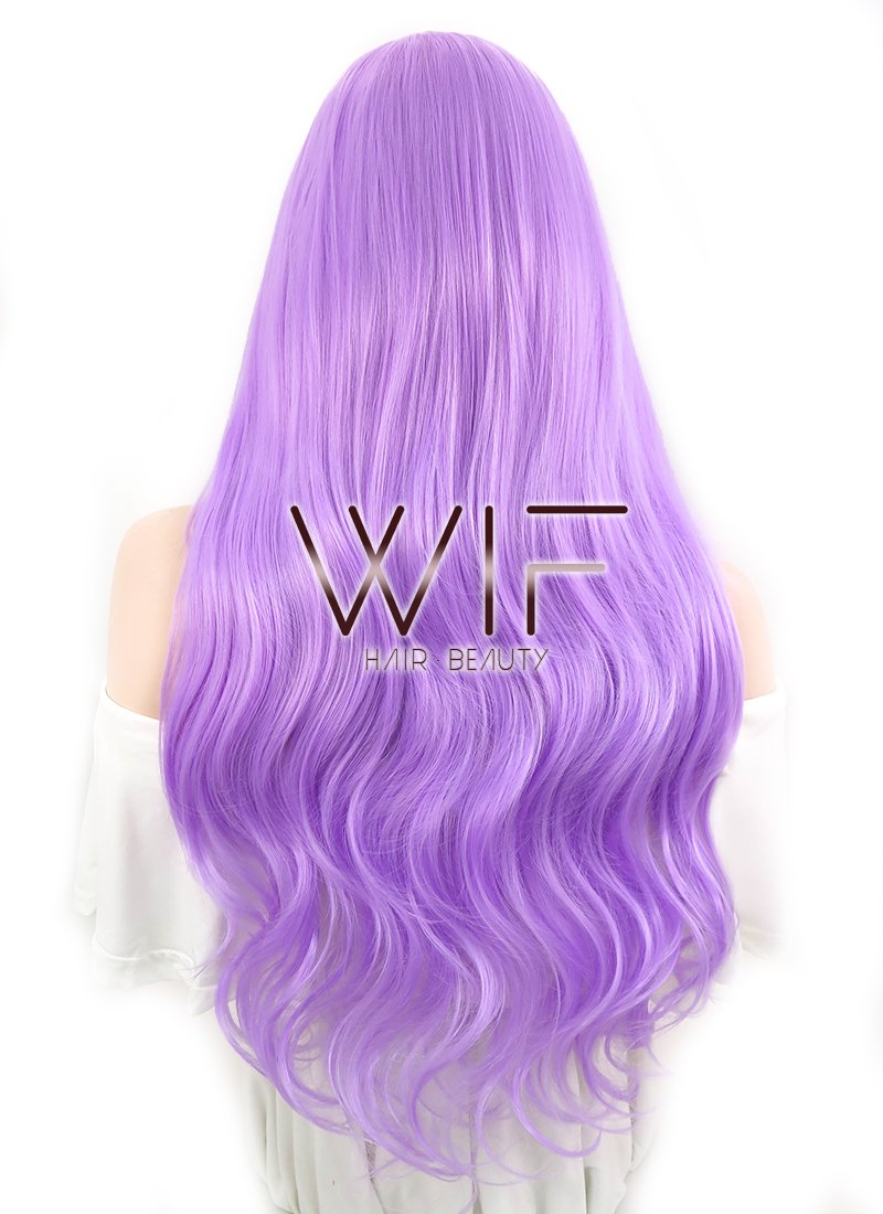 31" Wavy Light Purple Synthetic Wig PL154