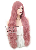 32" Wavy Milkshake Pink Synthetic Wig PL216