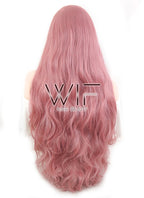 32" Wavy Milkshake Pink Synthetic Wig PL216