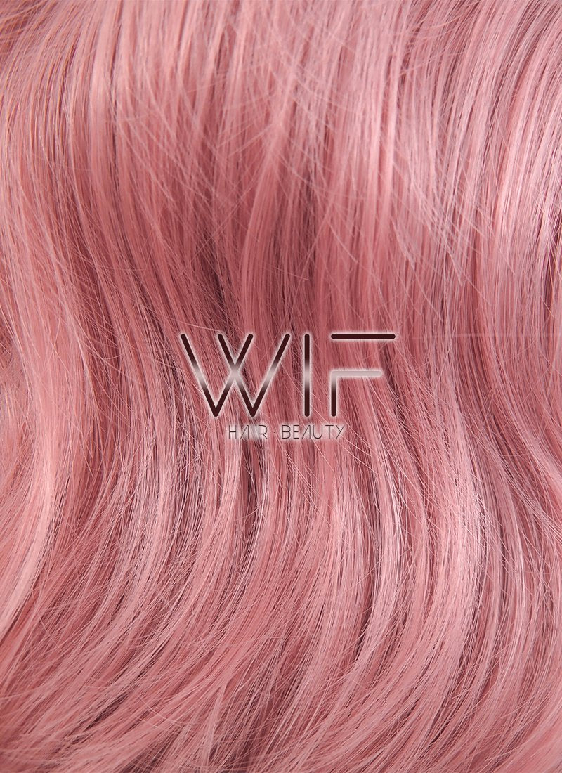 32" Wavy Milkshake Pink Synthetic Wig PL216