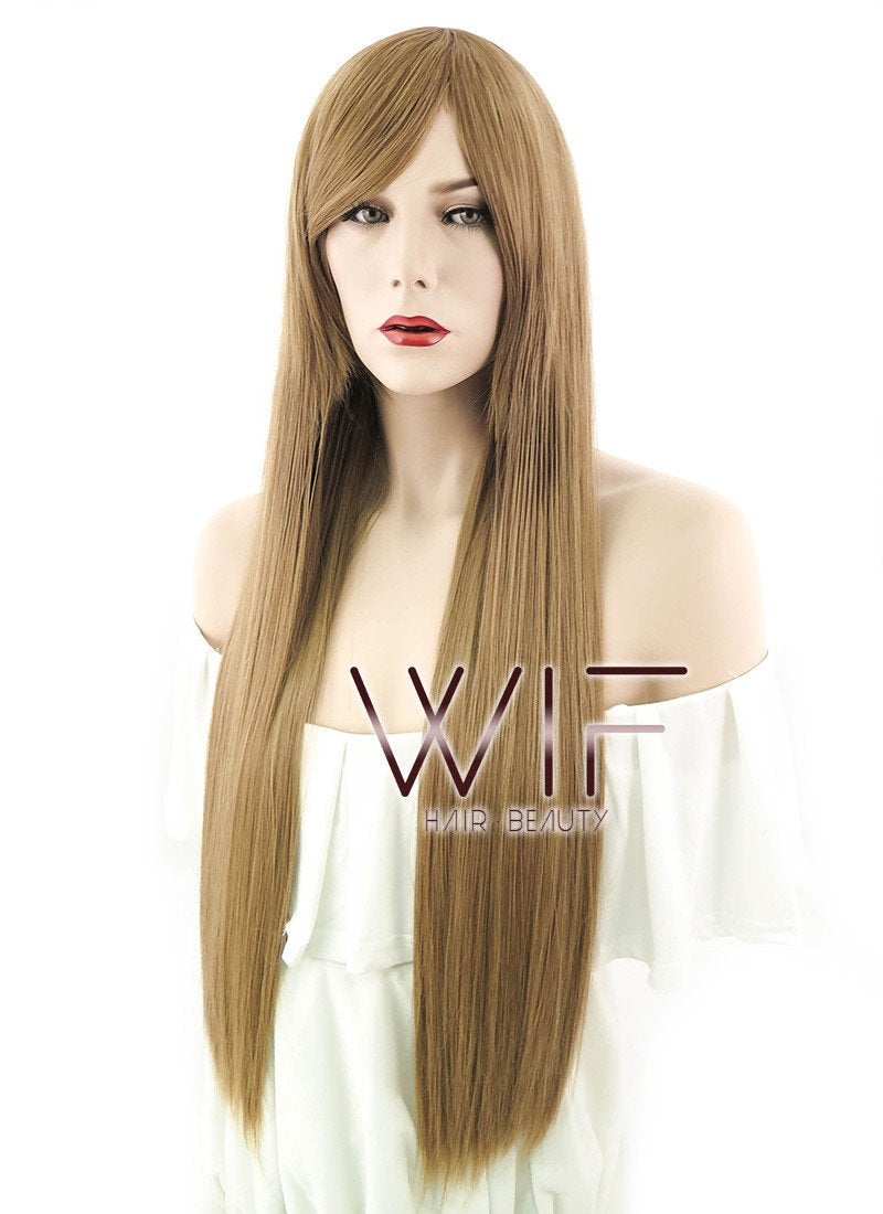 31" Straight Dark Blonde Synthetic Wig PL249