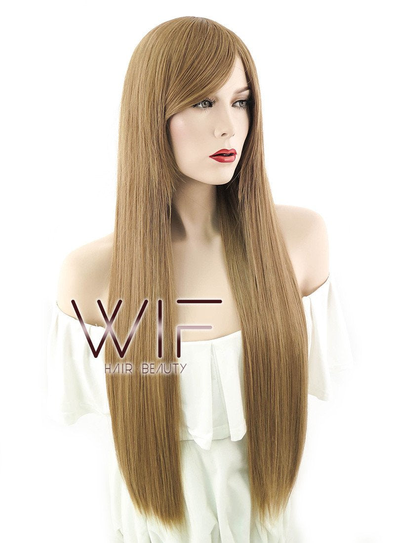 31" Straight Dark Blonde Synthetic Wig PL249