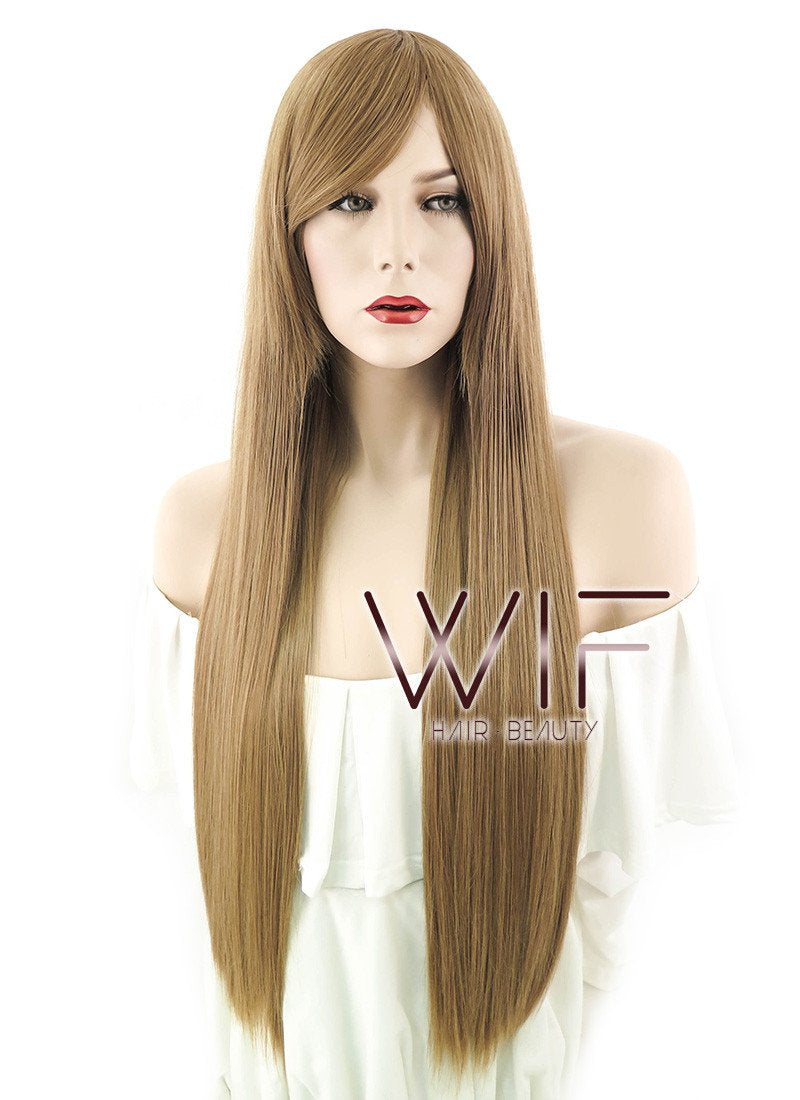 31" Straight Dark Blonde Synthetic Wig PL249
