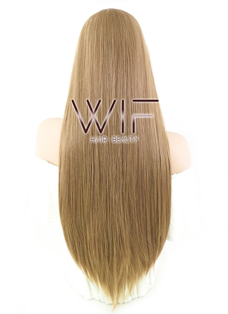 31" Straight Dark Blonde Synthetic Wig PL249