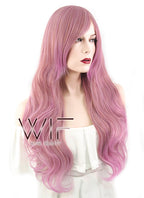 28" Wavy Milkshake Pink Synthetic Wig PL292