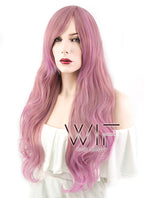 28" Wavy Milkshake Pink Synthetic Wig PL292