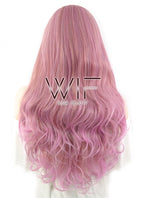 28" Wavy Milkshake Pink Synthetic Wig PL292