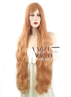 39" Wavy Pink Mixed Orange Synthetic Wig PL307