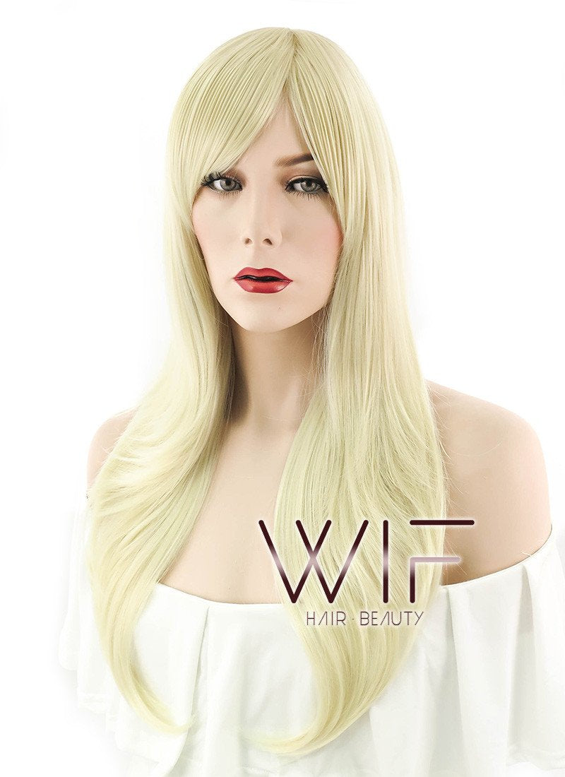 24" Straight Light Blonde Synthetic Wig PL380