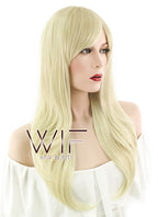 24" Straight Light Blonde Synthetic Wig PL380