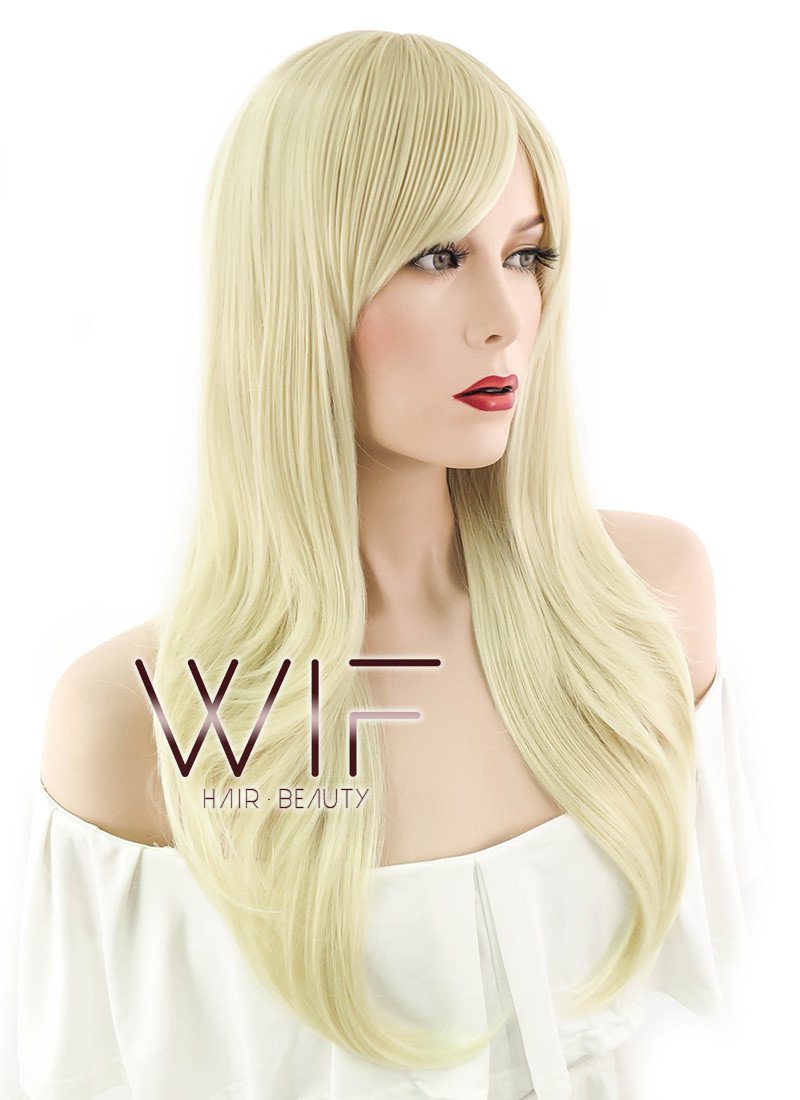 24" Straight Light Blonde Synthetic Wig PL380