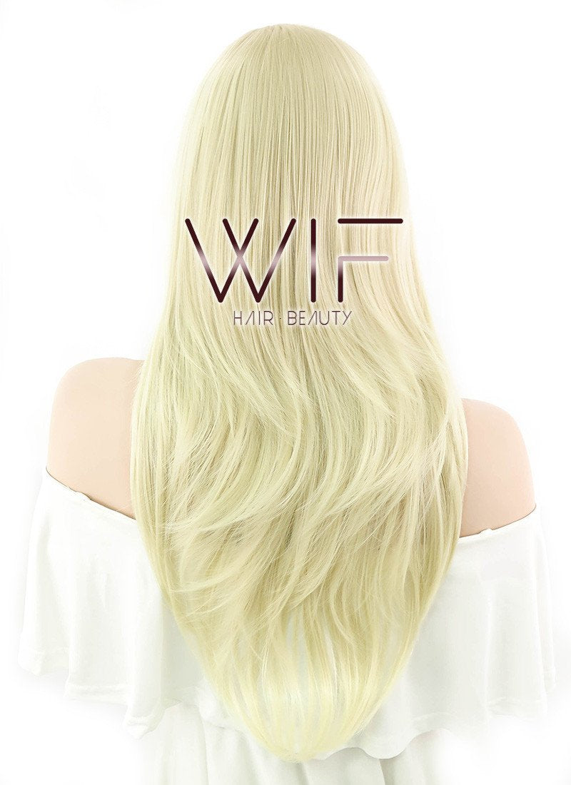 24" Straight Light Blonde Synthetic Wig PL380