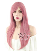 24" Straight Milk Shake Pink Synthetic Wig PL386