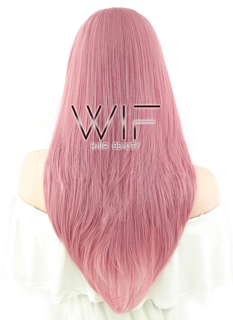 24" Straight Milk Shake Pink Synthetic Wig PL386