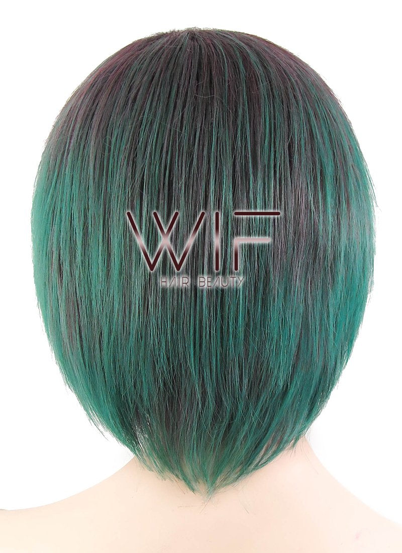 10" Straight Mixed Green Synthetic Wig PL388