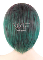 10" Straight Mixed Green Synthetic Wig PL388