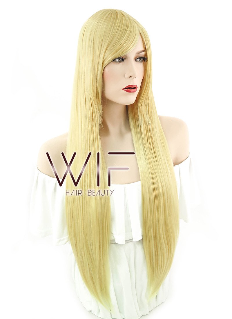 31" Straight Yellow Blonde Synthetic Wig PL394