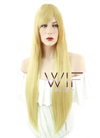 31" Straight Yellow Blonde Synthetic Wig PL394