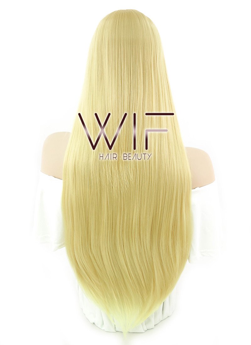 31" Straight Yellow Blonde Synthetic Wig PL394