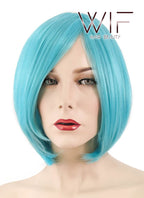10" Straight Light Blue Synthetic Wig PL405