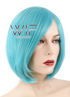 10" Straight Light Blue Synthetic Wig PL405