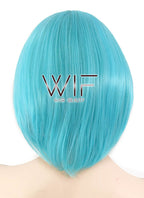10" Straight Light Blue Synthetic Wig PL405