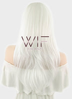 24" Straight Pure White Synthetic Wig PL460