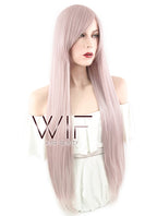 31" Straight Ash Pink Synthetic Wig PL462
