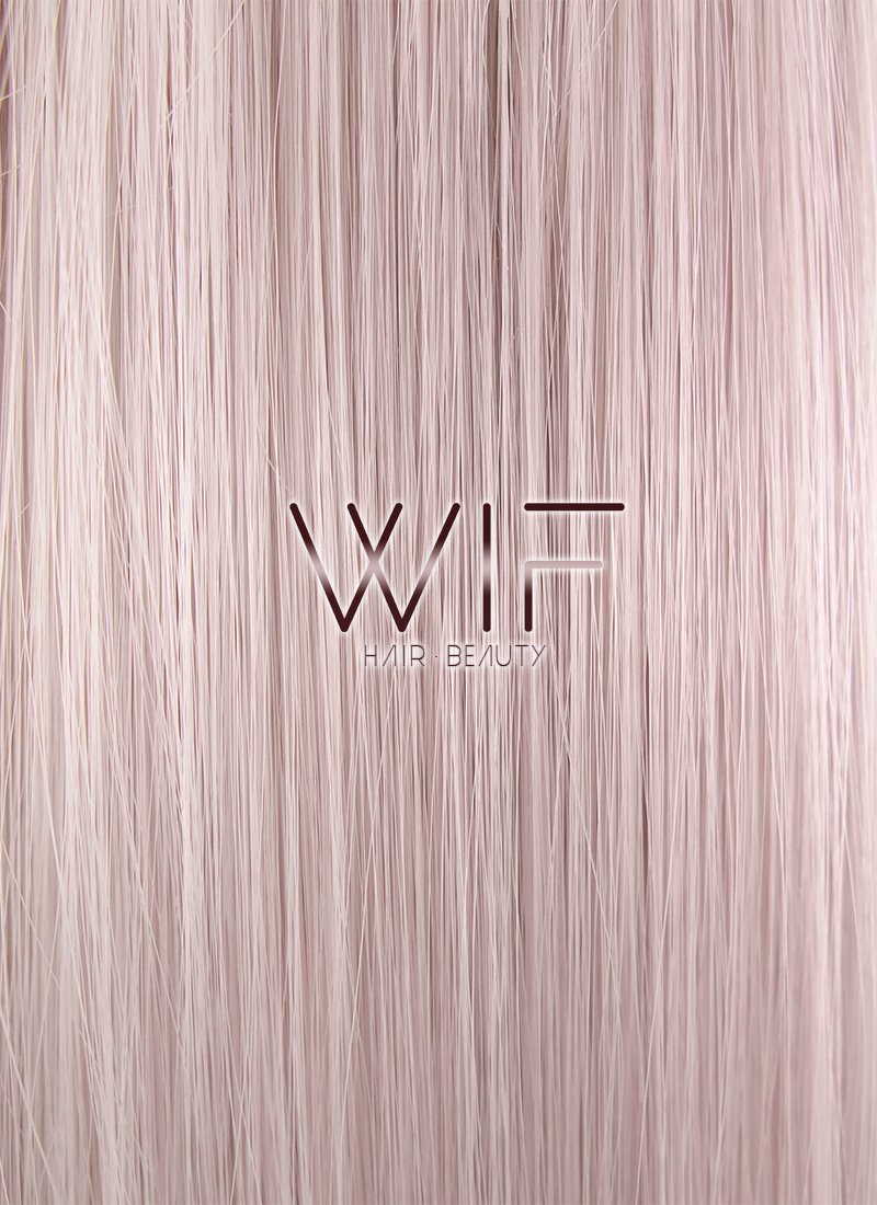 31" Straight Ash Pink Synthetic Wig PL462