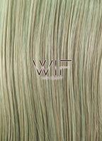 22" Straight Ash Green Blonde Ombre Synthetic Wig PL472