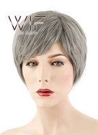 9" Straight Grey Synthetic Wig PL478