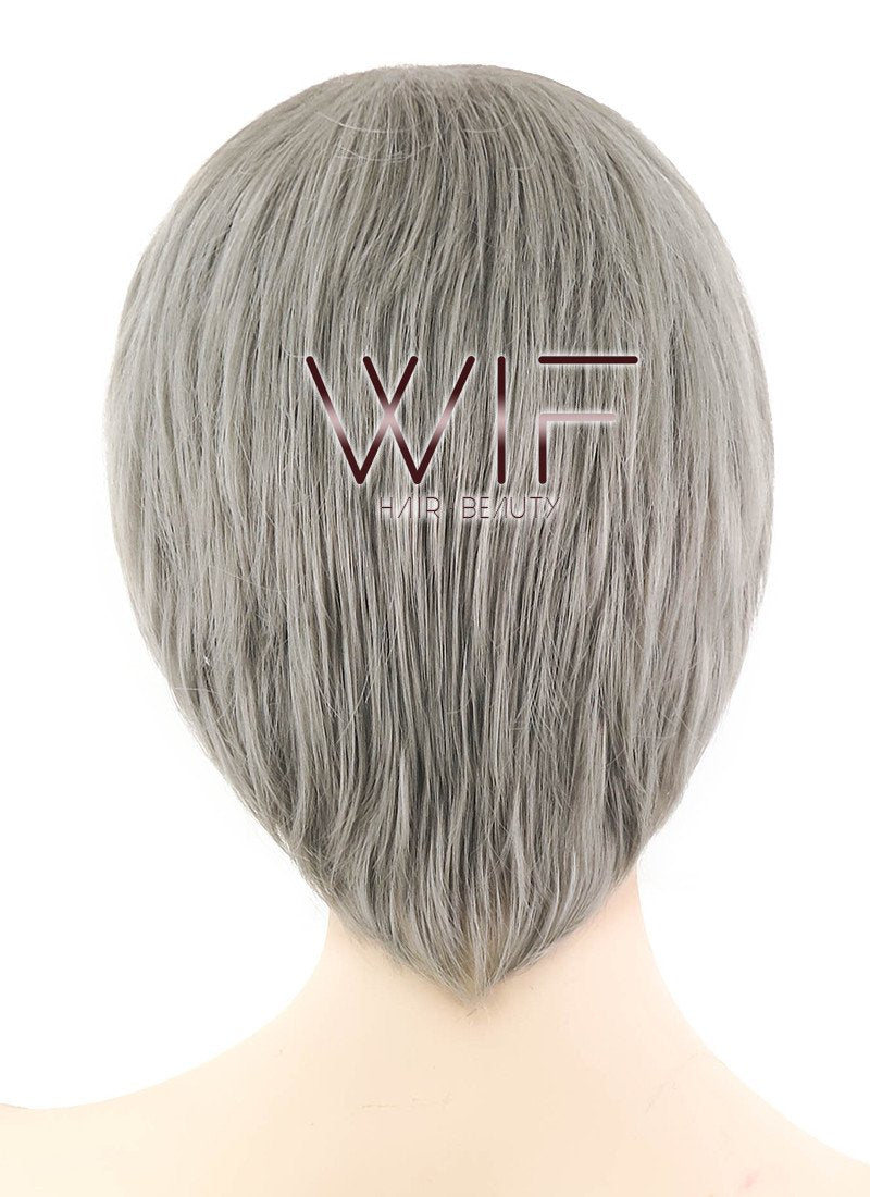 9" Straight Grey Synthetic Wig PL478