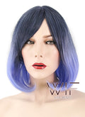 11" Straight Two Tone Purple Synthetic Wig PL480