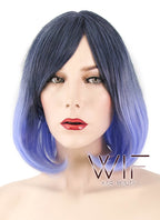 11" Straight Two Tone Purple Synthetic Wig PL480