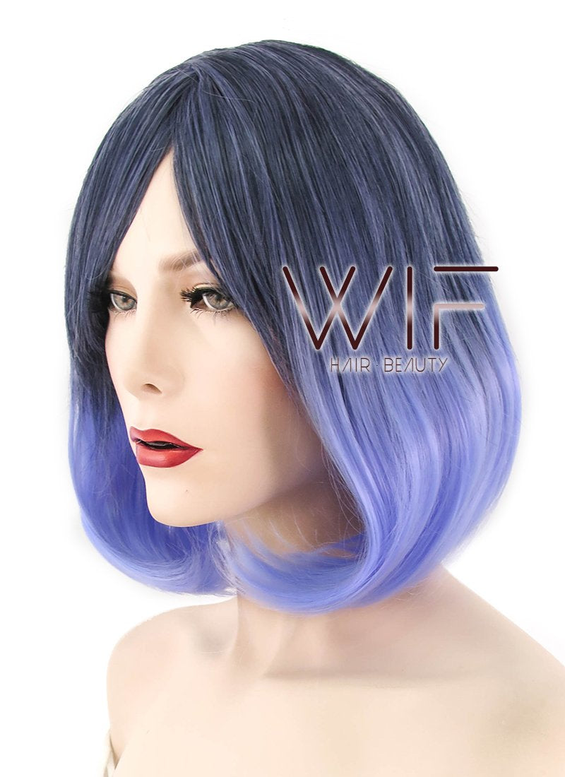 11" Straight Two Tone Purple Synthetic Wig PL480