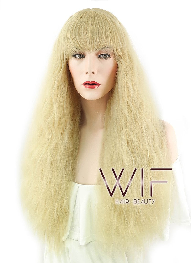 20" Wavy Blonde Synthetic Wig PL487