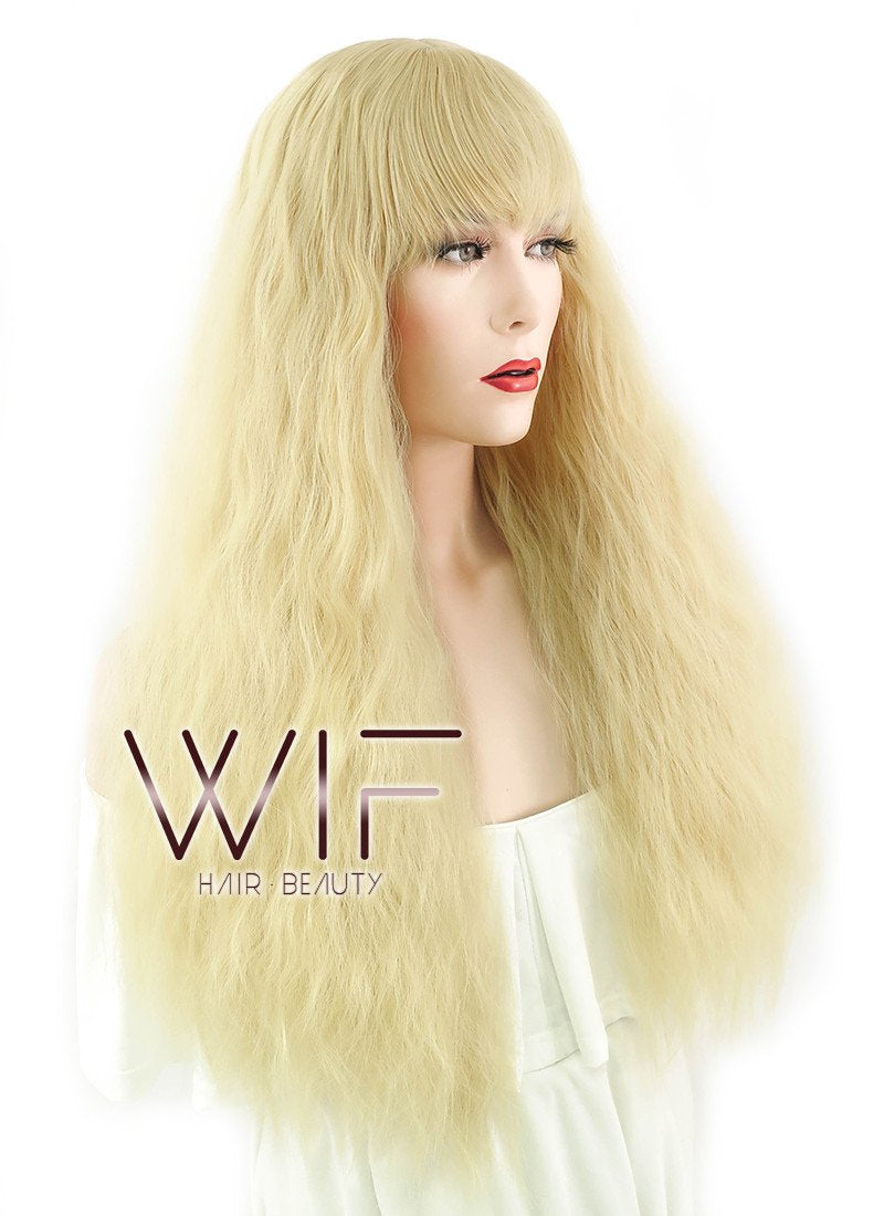 20" Wavy Blonde Synthetic Wig PL487