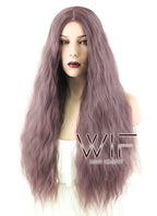 24" Wavy Ash Purple Synthetic Wig PL488