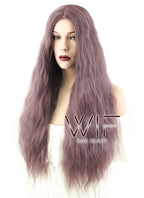 24" Wavy Ash Purple Synthetic Wig PL488