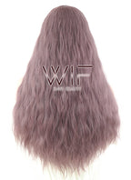 24" Wavy Ash Purple Synthetic Wig PL488