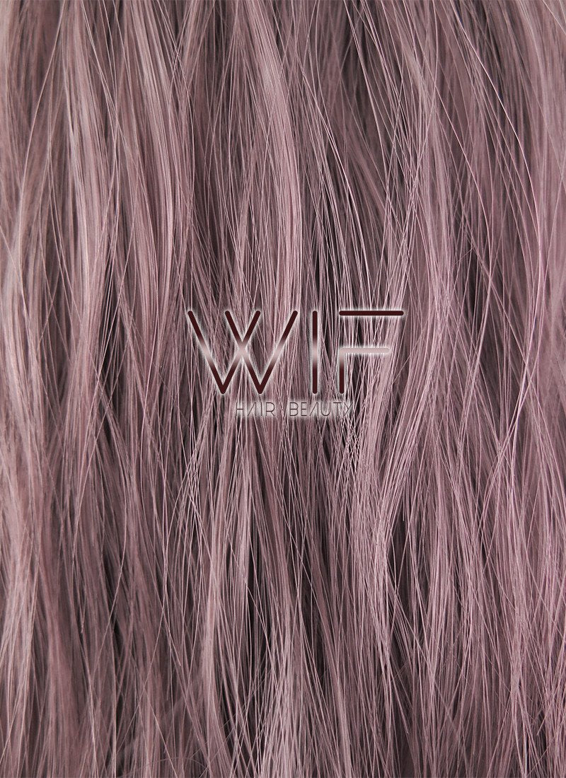 24" Wavy Ash Purple Synthetic Wig PL488
