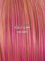 10" Straight Mixed Pink Synthetic Wig PL489