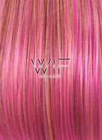 10" Straight Mixed Pink Synthetic Wig PL489