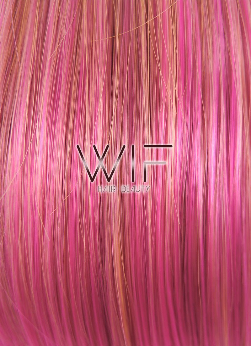10" Straight Mixed Pink Synthetic Wig PL489