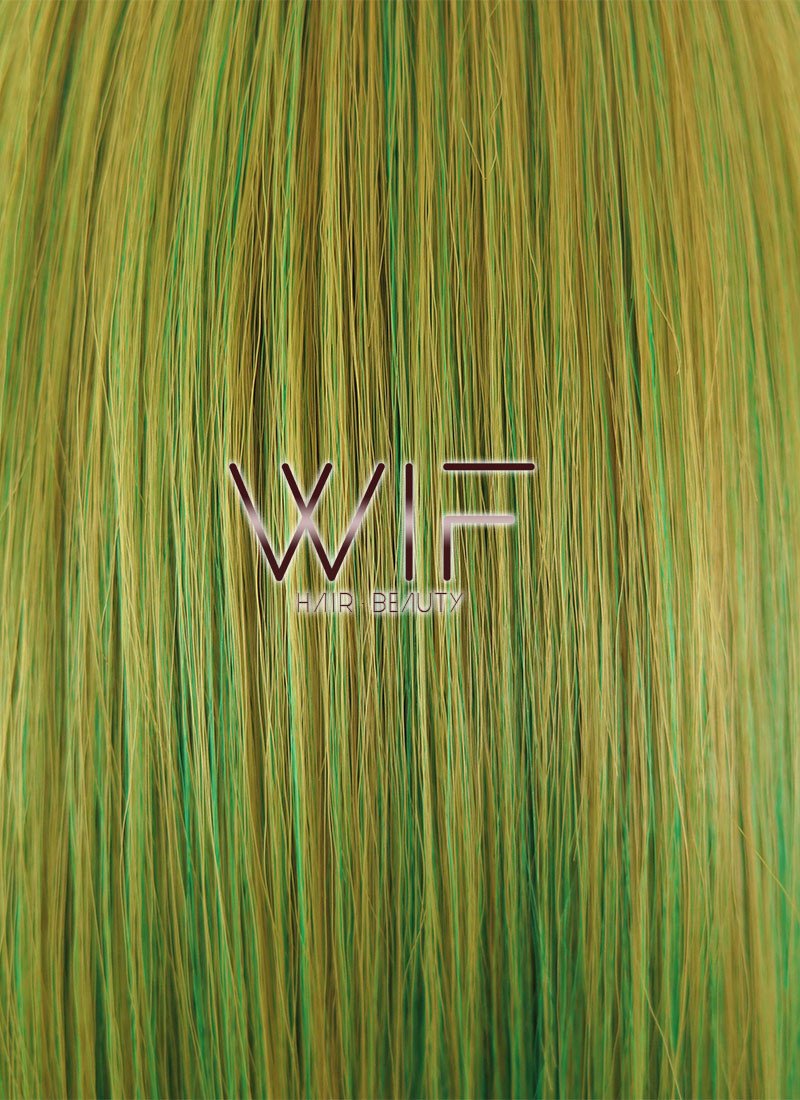 12" Straight Two Tone Green Synthetic Wig PL490