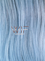 24" Wavy Light Blue With Dark Roots Synthetic Wig PL492
