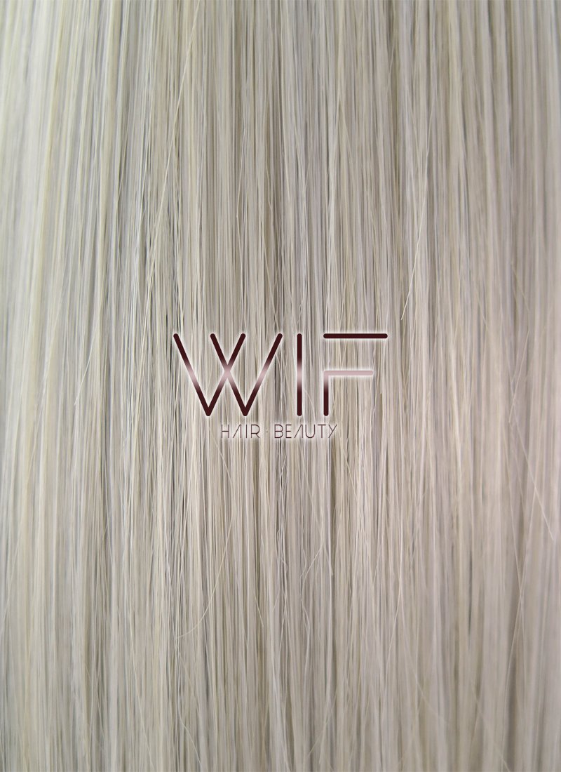 22" Straight Grey Mixed Blonde Synthetic Wig PL494