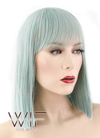 13" Straight Light Green Synthetic Wig PL499
