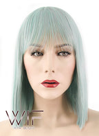 13" Straight Light Green Synthetic Wig PL499