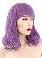 15" Wavy Mixed Purple Synthetic Wig PL500